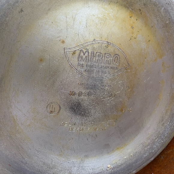 Vintage Mirro 4 Qt Pressure Cooker with Original 15 lb Weight for Lid USA - Picture 6 of 6